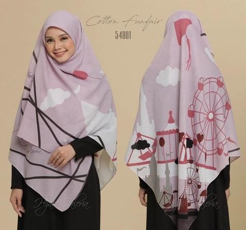 Tudung Bawal Cotton Corak