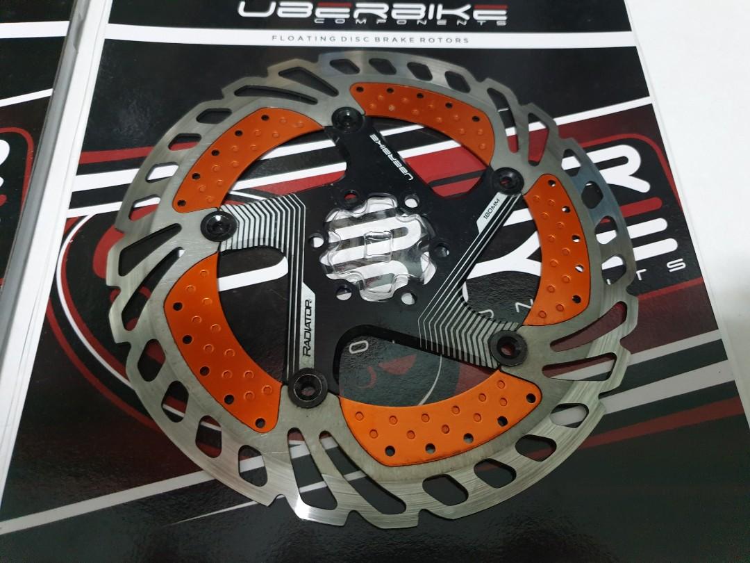 ORANGE UBERBIKE FRONT POST TO IS 203MM DISC BRAKE MOUNT ADAPTER ORANGE UBERBIKE FRONT POST TO IS 203MM DISC BRAKE MOUNT ADAPTER