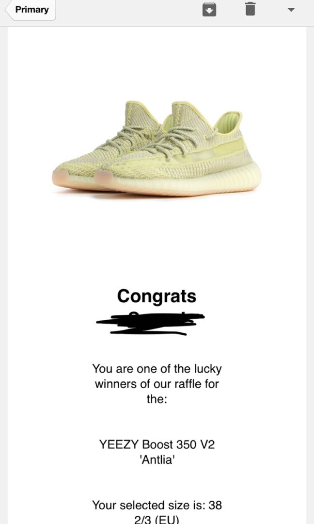 Yeezy 350 antlia raffle 2025