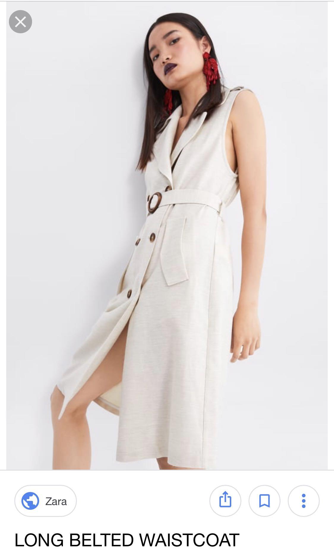 long belted waistcoat