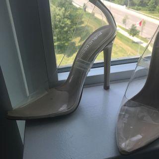 Clear heels