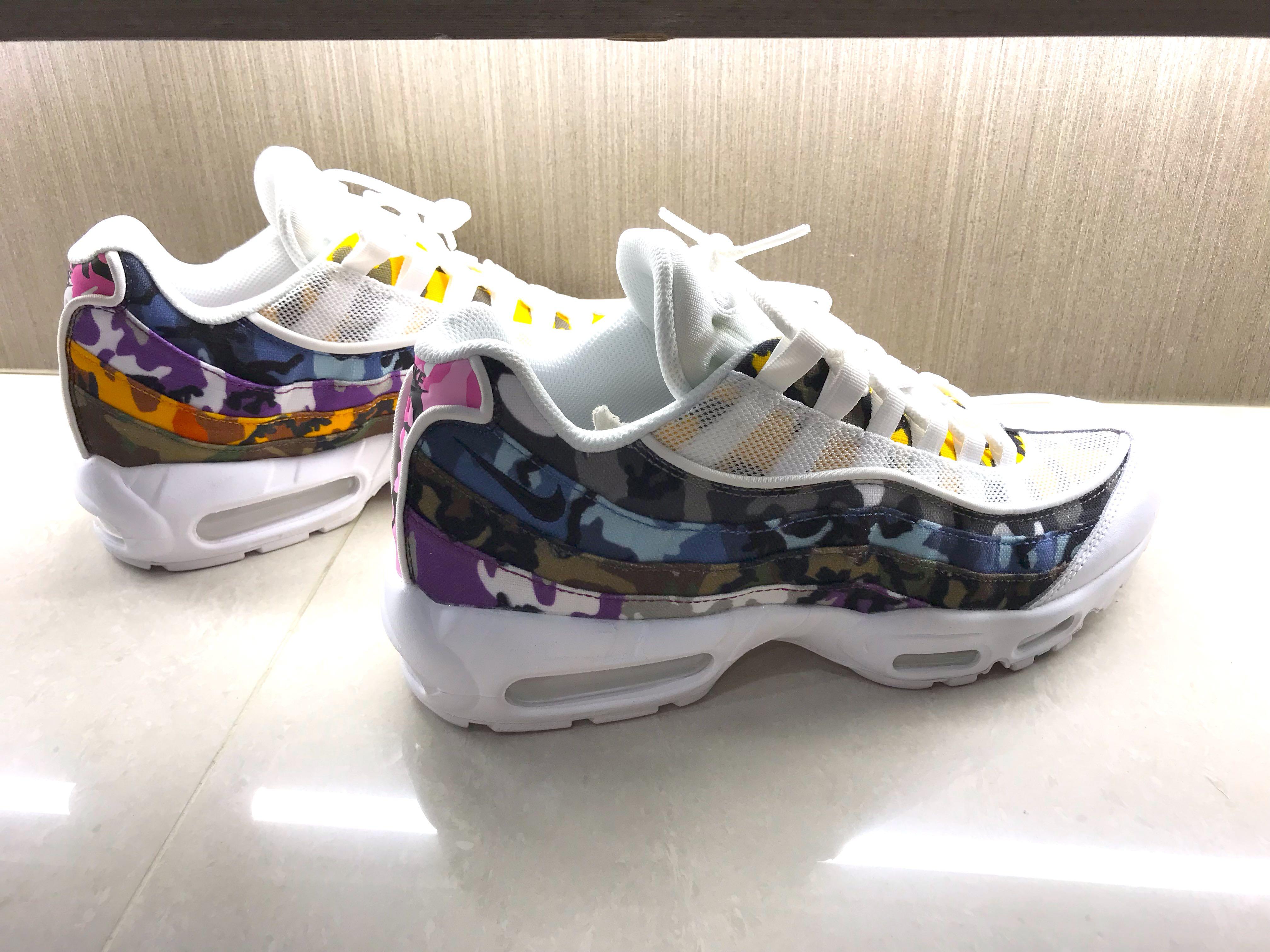 極新100%正品限量NIKE AIR MAX 95 ERDL PARTY 彩色迷彩 限量男鞋