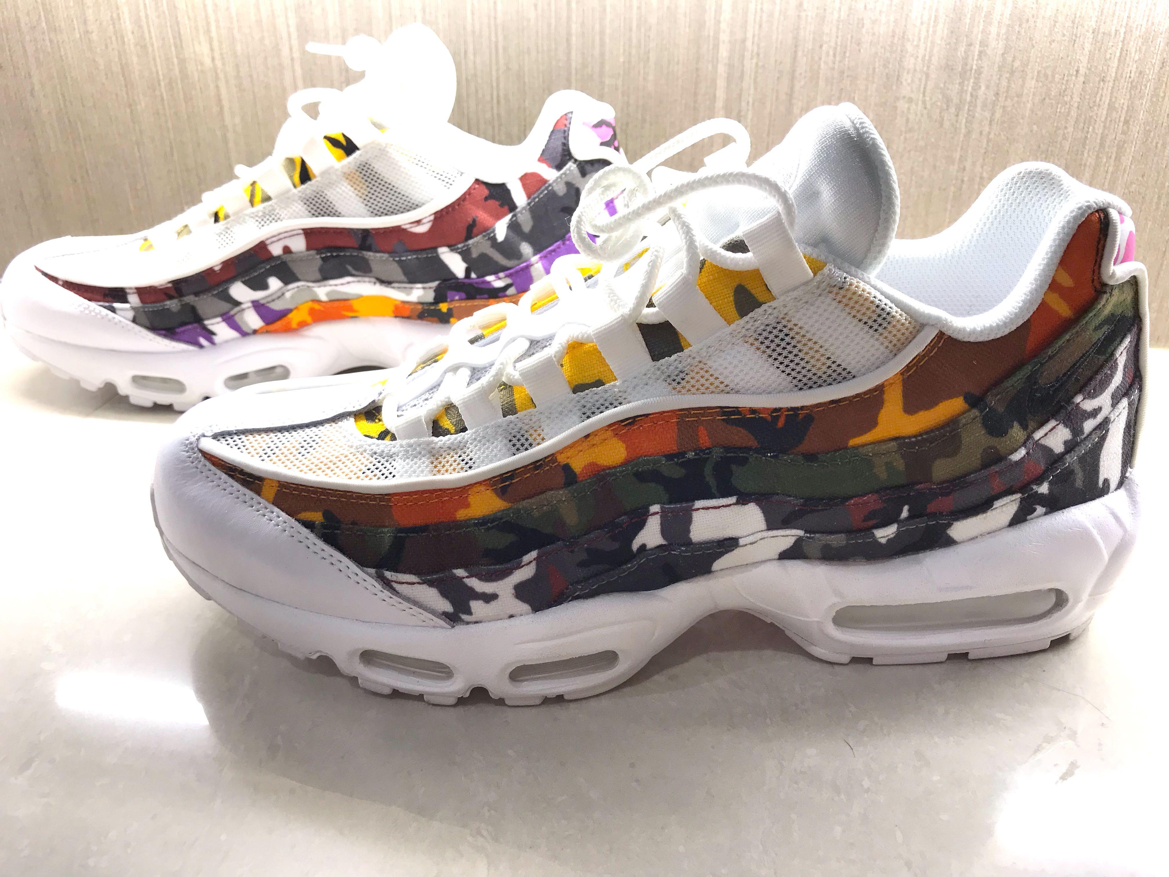 極新100%正品限量NIKE AIR MAX 95 ERDL PARTY 彩色迷彩 限量男鞋