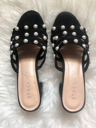 Staccato Pearl Black Heels