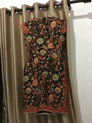 Dress Batik Trusmi Cirebon (MidiDress) Model Shanghai