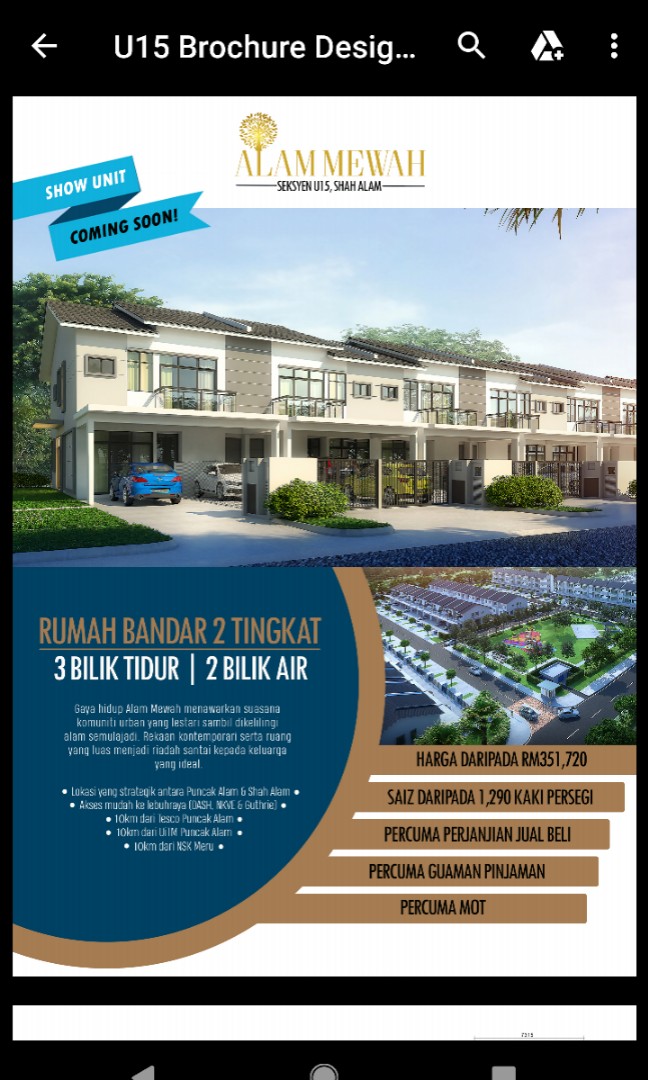 2 Storey Townhouse Shah Alam U15 Property For Sale On Carousell Shah alam is a federal constituency in petaling district and klang district, selangor, malaysia, that has been represented in the dewan rakyat since 1974. 2 storey townhouse shah alam u15