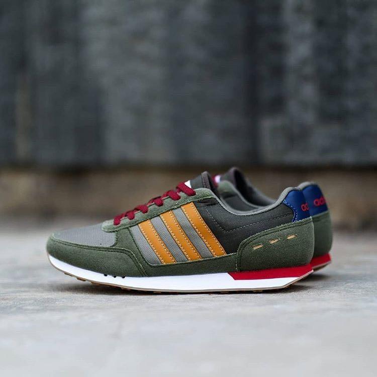 ADIDAS NEO CITY RACER GREEN BROWN ORIGINAL