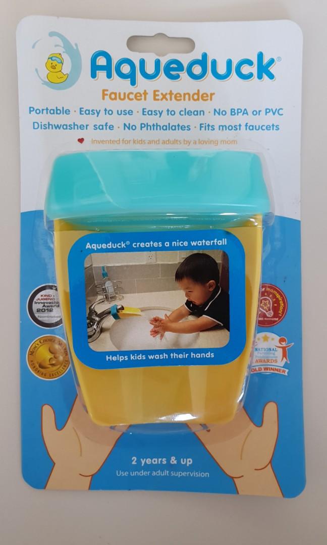 Aqueduck Faucet Extender Babies Kids Nursing Feeding On