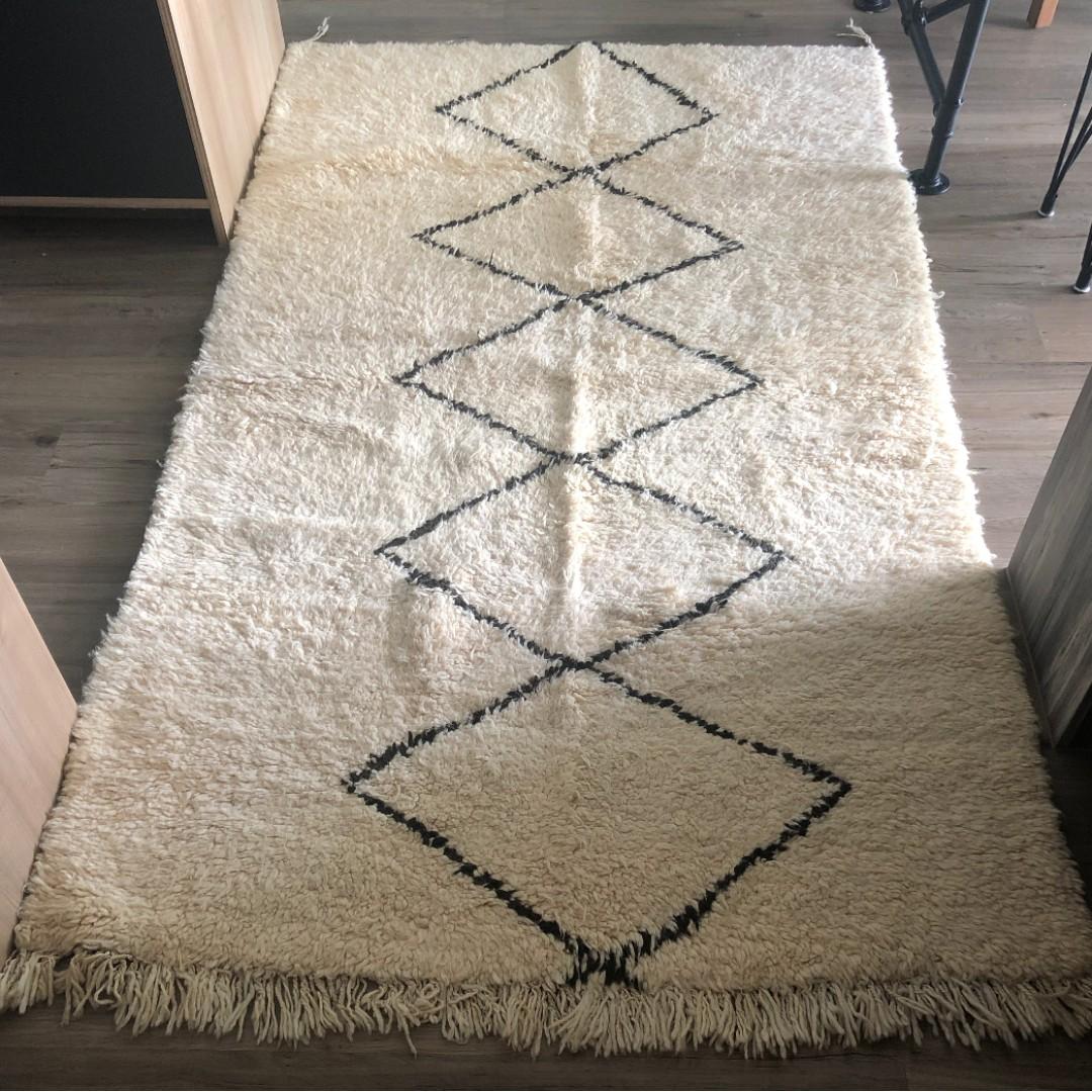 Authentic Moroccan Beni Ourain Rug Furniture Home Decor Others On Carousell