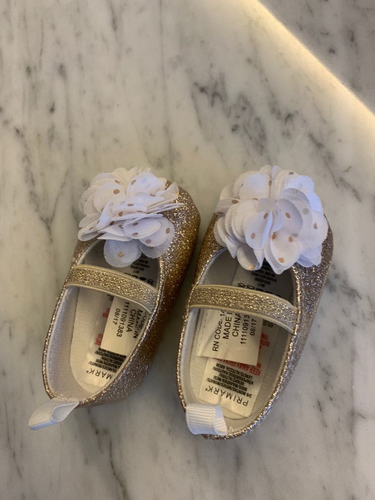 Gold glitter shoes baby girl outlet