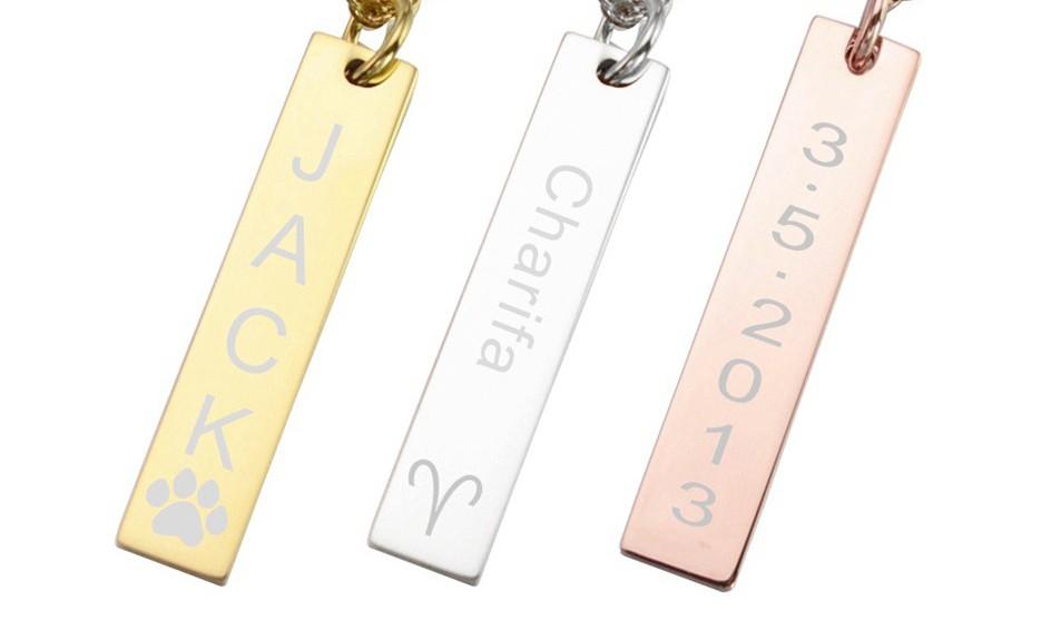 Bar Necklace Customize it with your name and more! (Category: Other Accessories) located in Quezon City. Submitted by everythingnewph (Listing ID 235403073, Image 1). Description: Personalized jewelry Silver Gold Rosegold.