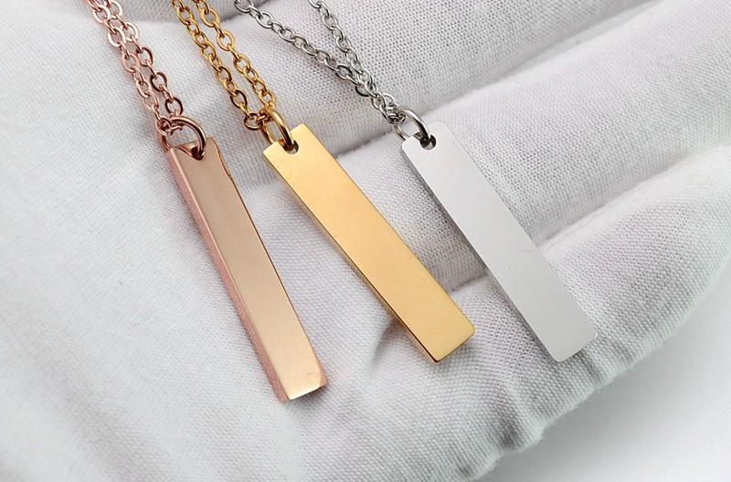Bar Necklace Customize it with your name and more! (Category: Other Accessories) located in Quezon City. Submitted by everythingnewph (Listing ID 235403073, Image 2). Description: Personalized jewelry Silver Gold Rosegold.