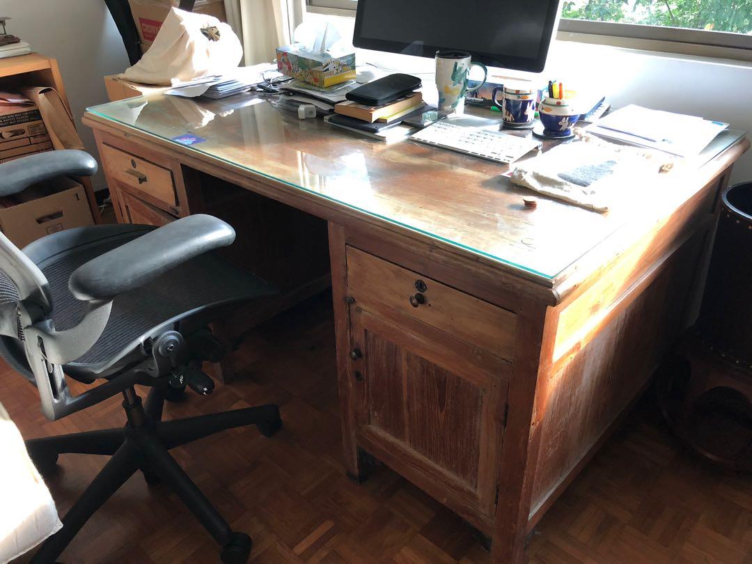 Beautiful Large Antique Double Sided Clerks Desk Furniture Tables Chairs On Carousell The antique desk, or bureau, is not very common in antique furniture, like the antique bookcase.