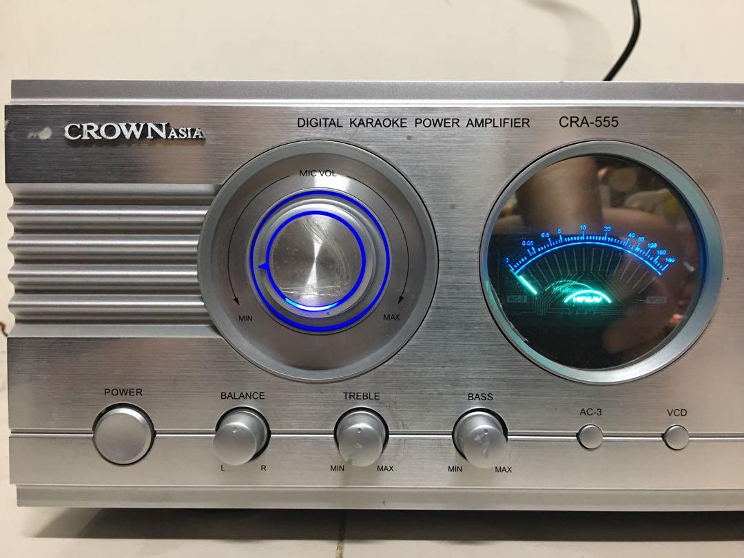 Crown cra 555 karaoke amplifier 日本皇冠 卡拉ok 5.1 重低音 擴大機 音響 照片瀏覽 4