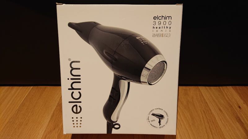 Elchim 3900 healthy ionic black & silver hair top dryer