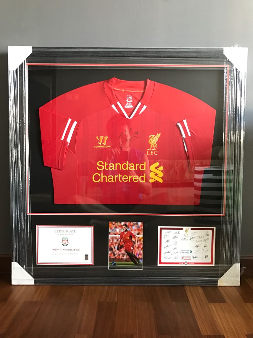 framed liverpool jersey