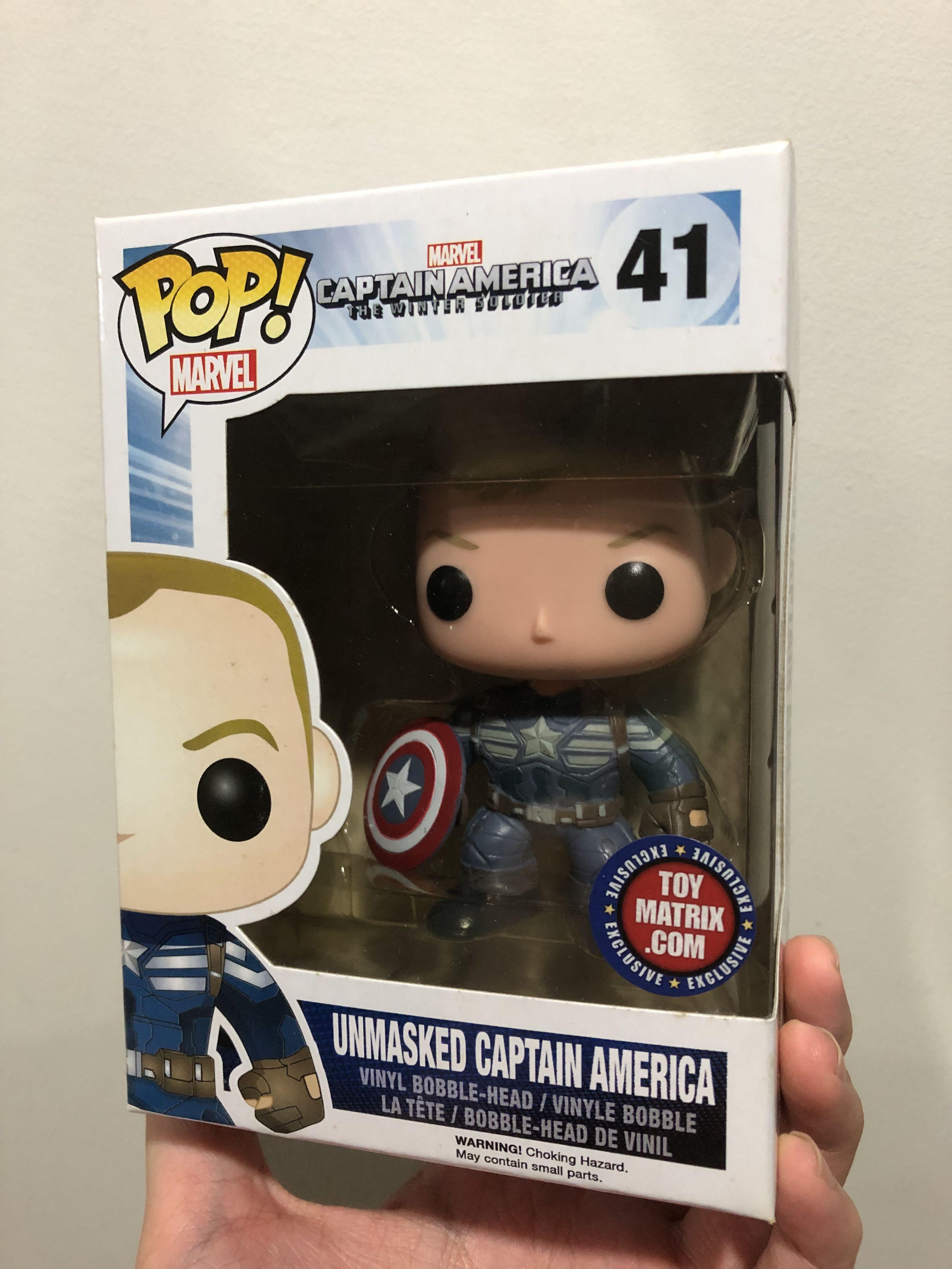Funko Pop Marvel Winter Soldier Unmasked Captain America Toymatrix