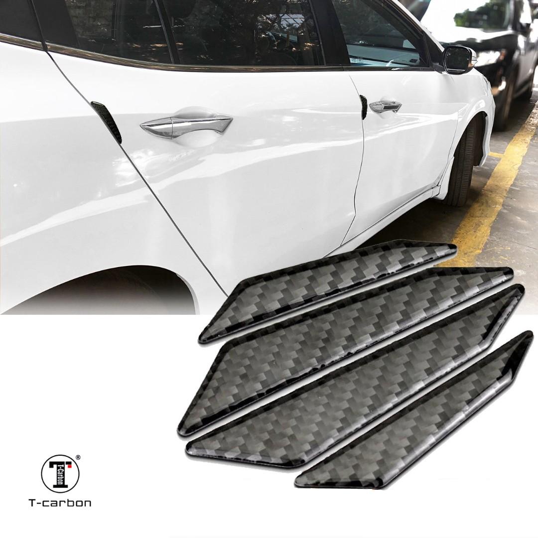 Genuine Carbon Fibre Car Door Protection Strips Guard Anti
