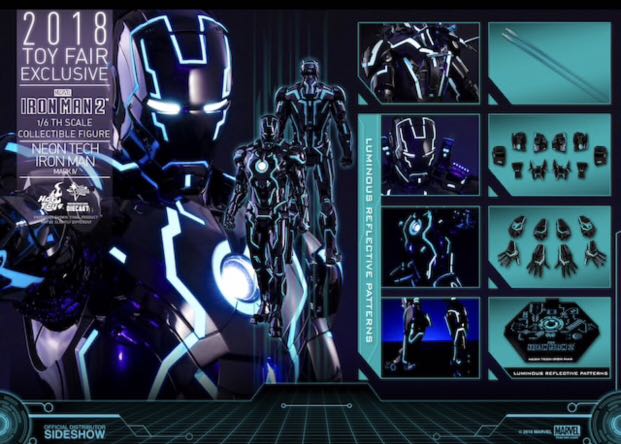 Hot Toys Neon Tech Iron man 1.0 \u0026 2.0 