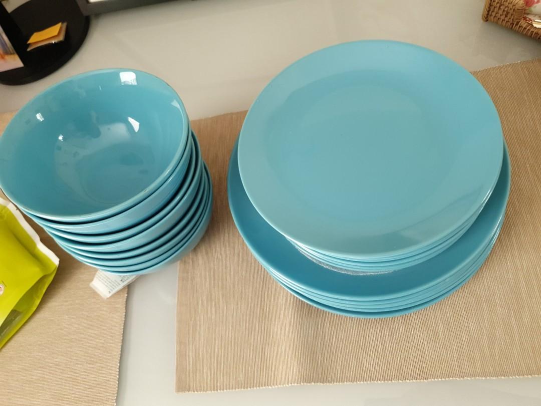 IKEA bowl and plates set, Furniture & Home Living, Kitchenware