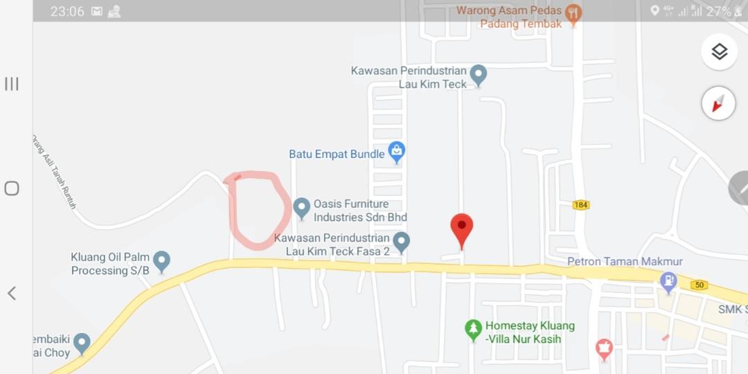 Kluang Land Batu 4 Jalan Mersing Beside Kawasan Perindustian Lau Kim Teck Property Rentals On Carousell