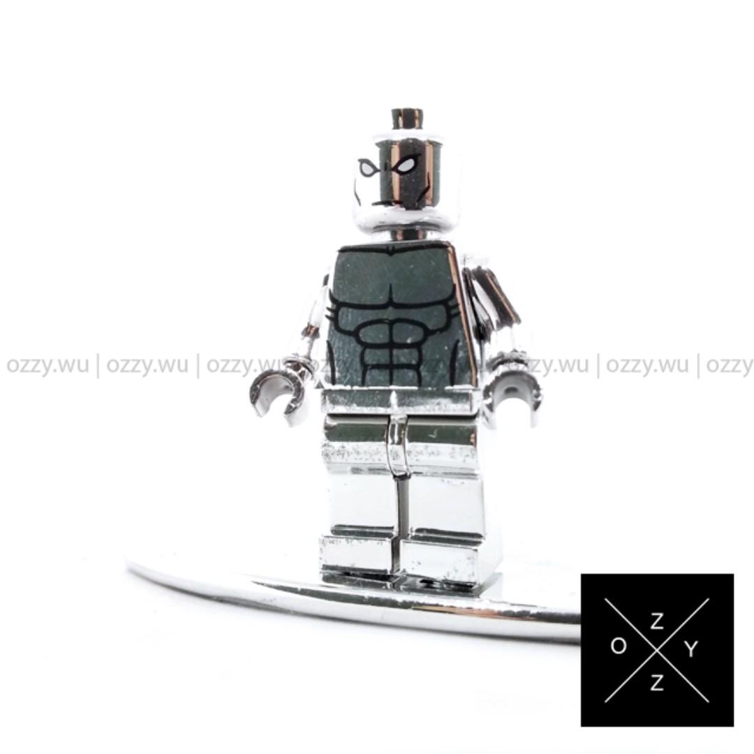 Lego Compatible Marvel Minifigures Silver Surfer Chrome Carouselland