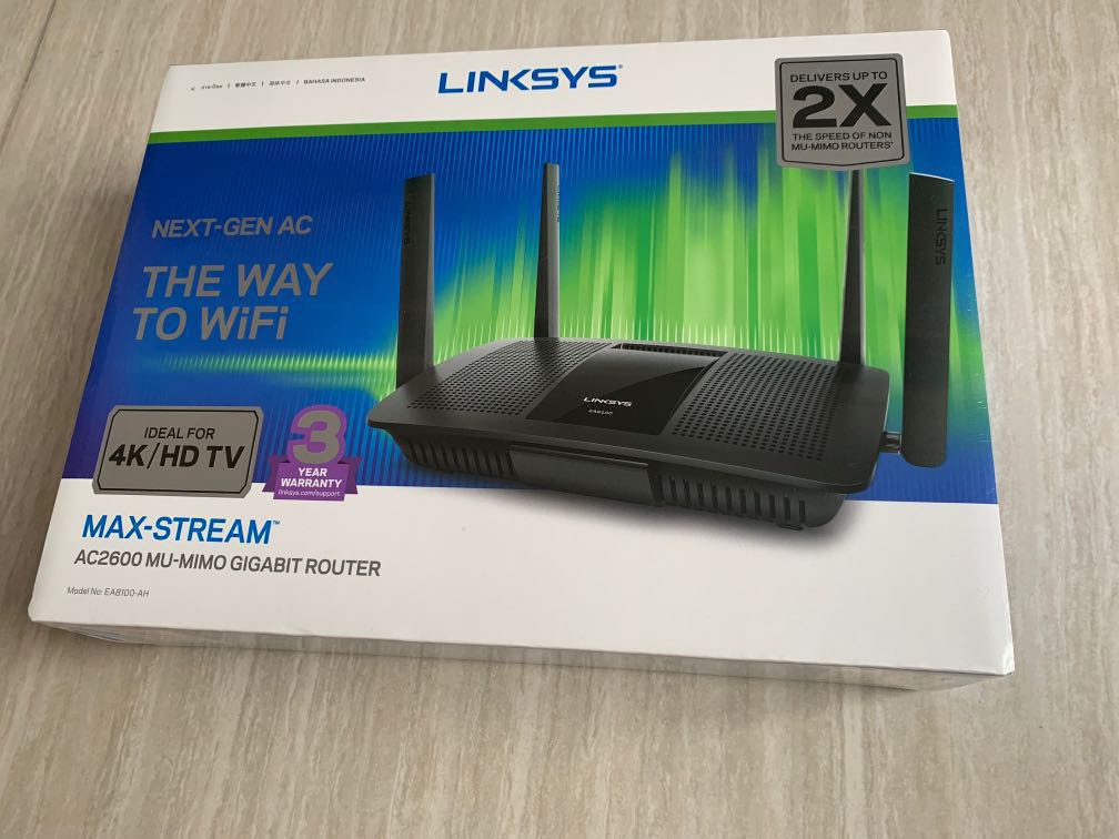 Linksys AC2600 Router BRAND NEW in packaging! Given by Starhub with