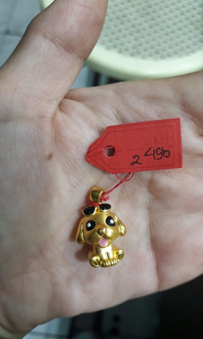 Liontin Emas 24k Anjing Kacamata Luxury Accessories On Carousell