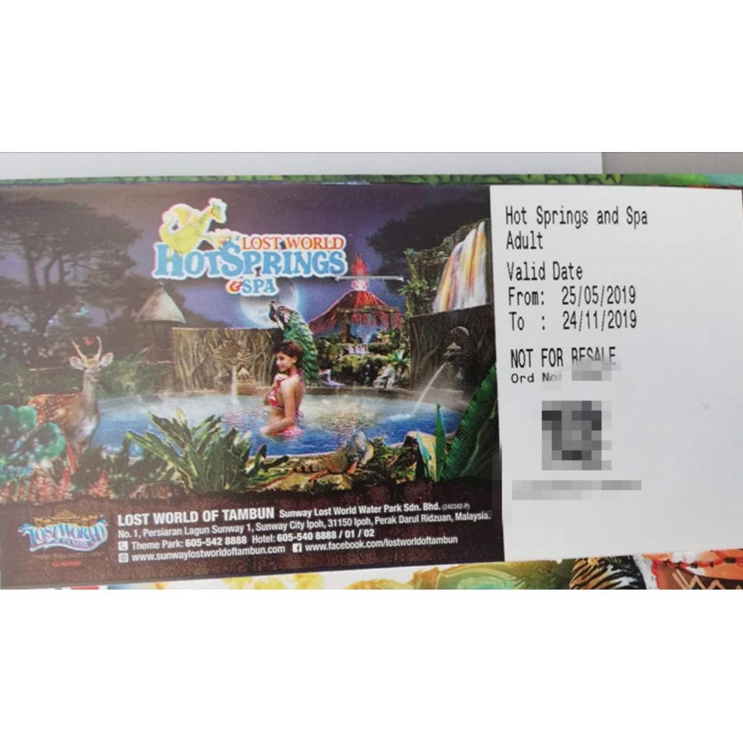 Lost World Of Tambun Lwot Hot Springs Spa Adult Ticket Tickets Vouchers Attractions Tickets On Carousell