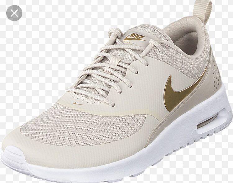 nike air max thea gold and white