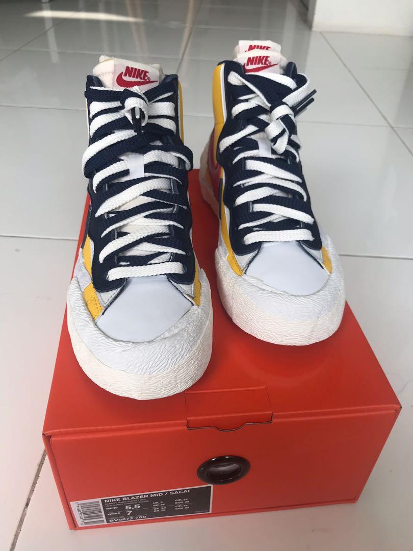 sacai nike blazer yellow