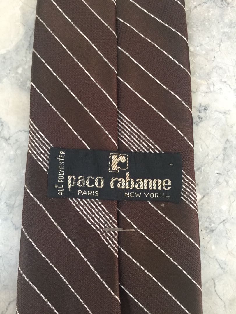Paco Rabanne Paris New York Necktie, Men's Fashion, Watches ...