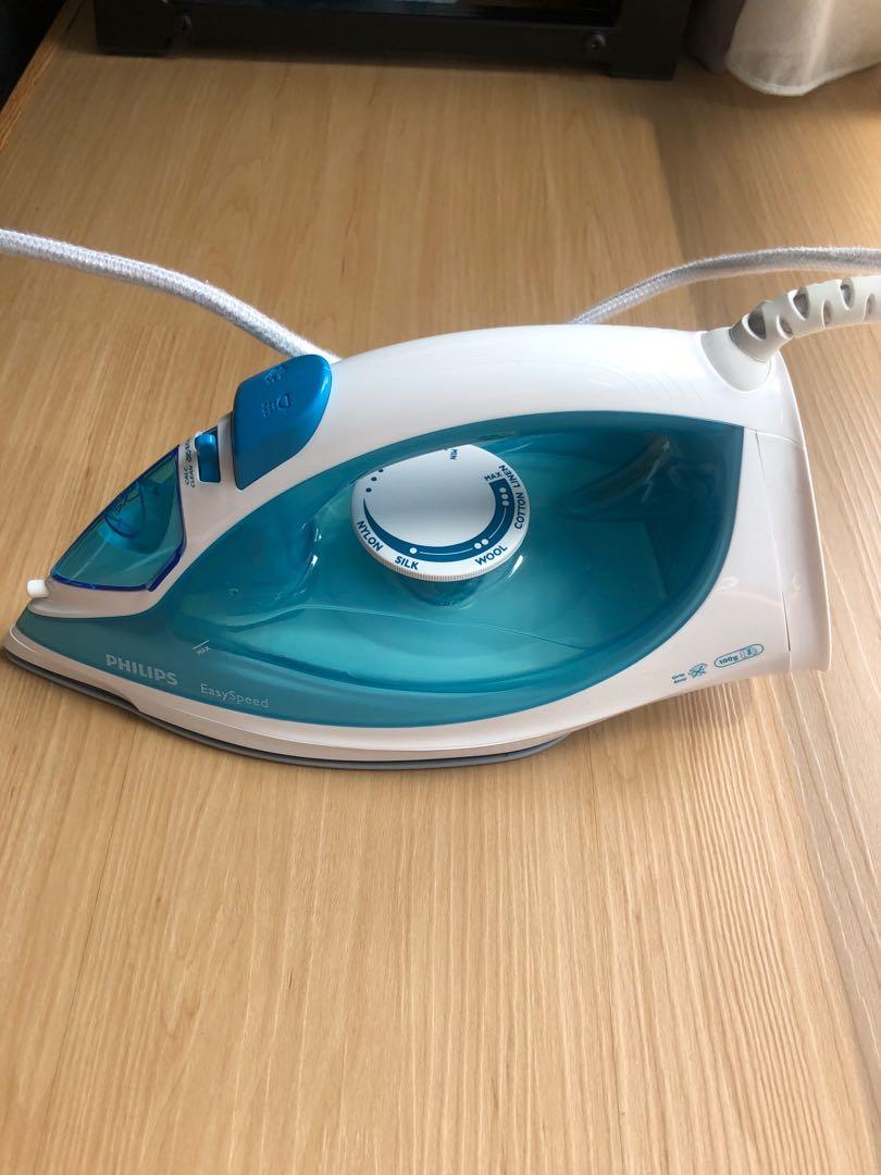 Philips Iron Easy Speed Steam Glide Ceramic, Home Appliances, Cleaning