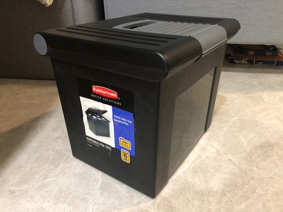 Rubbermaid portable file tote hot sale