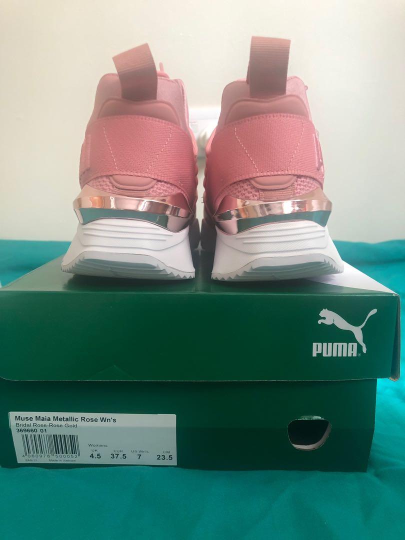 Puma Muse Maia Metallic Rose, Women's Fashion, Shoes, Sneakers on Carousell