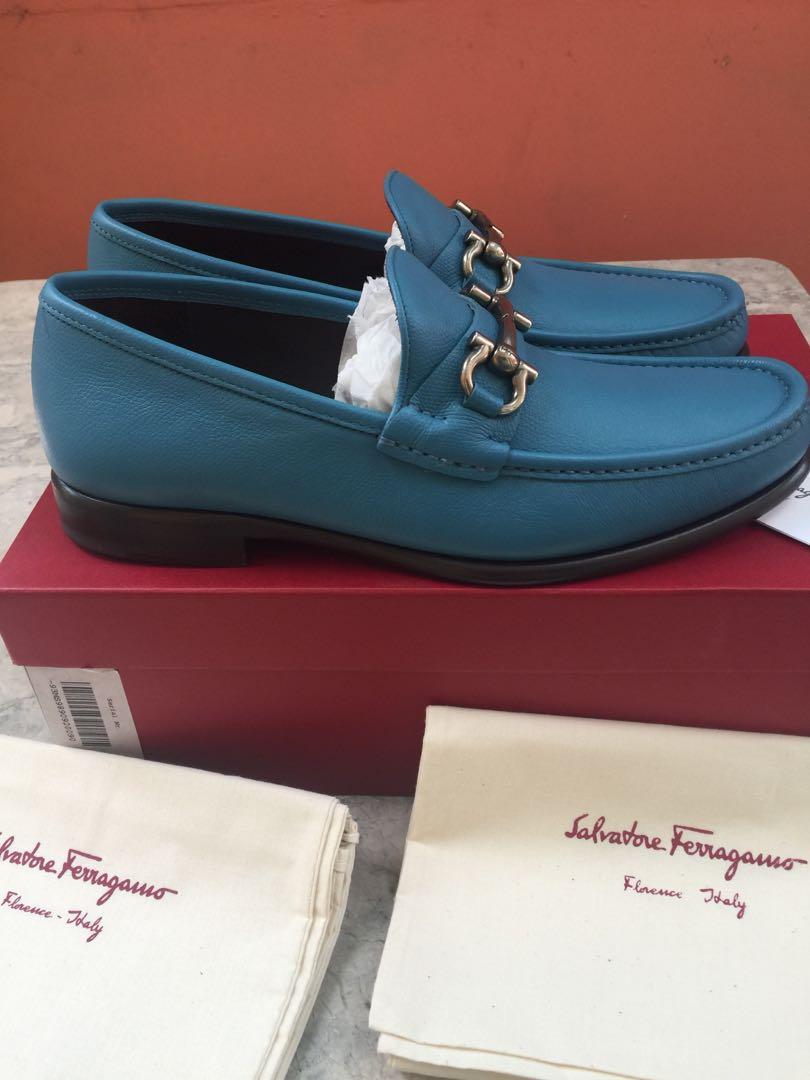 Salvatore ferragamo fiordi gancio bit leather moccasin top