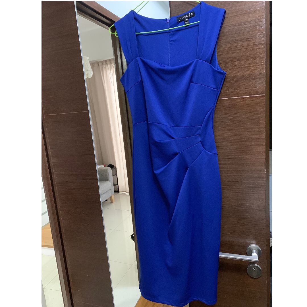 Scarlett blue dress, Women's Fashion, Dresses & Sets, Dresses on Carousell