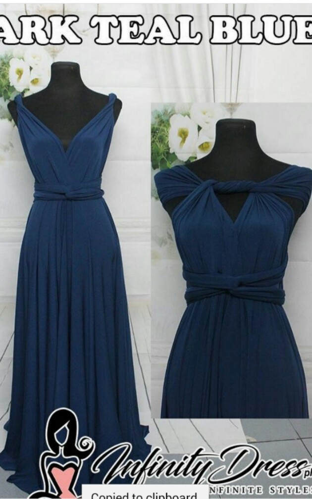 teal infinity dress