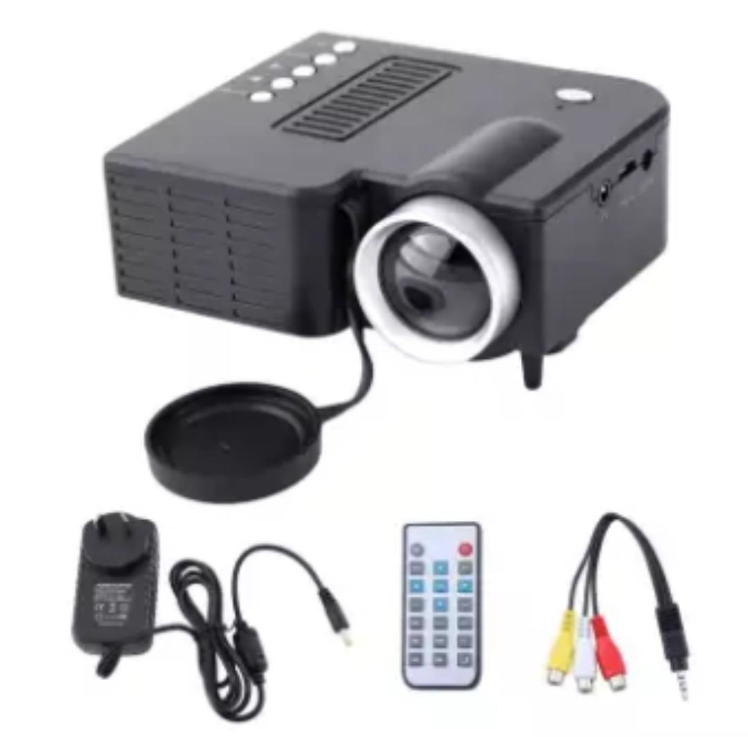 (TIME TO ENJOY) Mini Portable LED Projector 1080P Multimedia Home