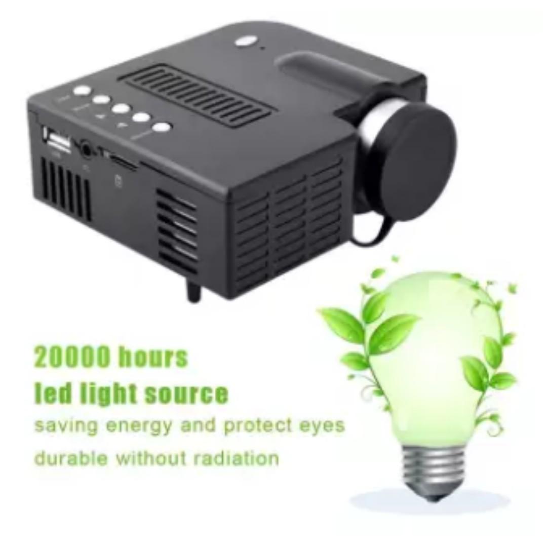 (TIME TO ENJOY) Mini Portable LED Projector 1080P Multimedia Home Cinema Theater, TV & Home