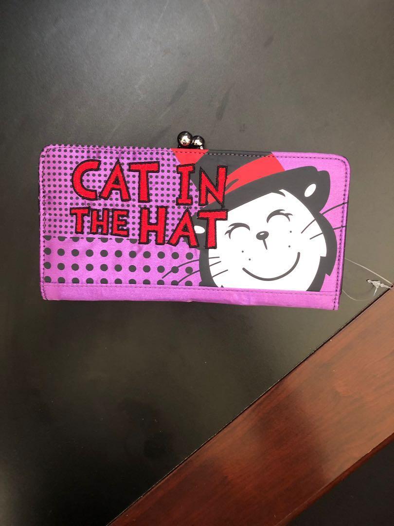 Universal Studios Merch Cat in the Hat Long Coin Purse, Women's Fashion