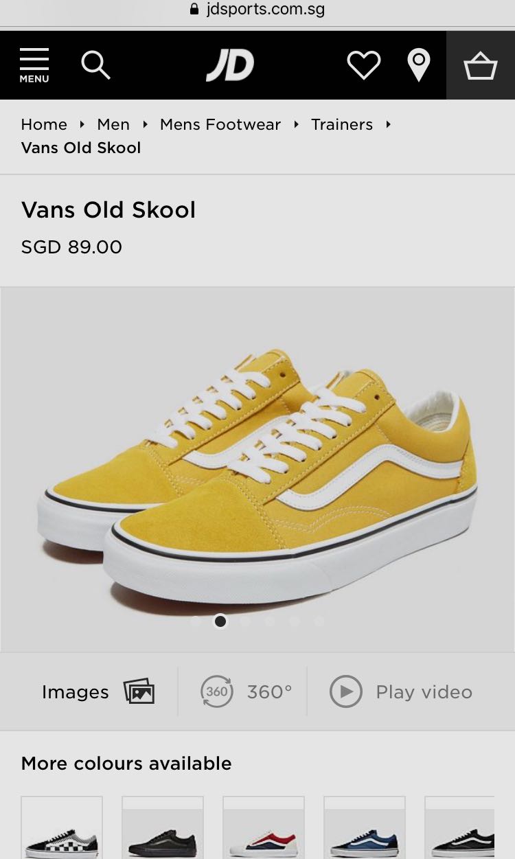 vans old yellow