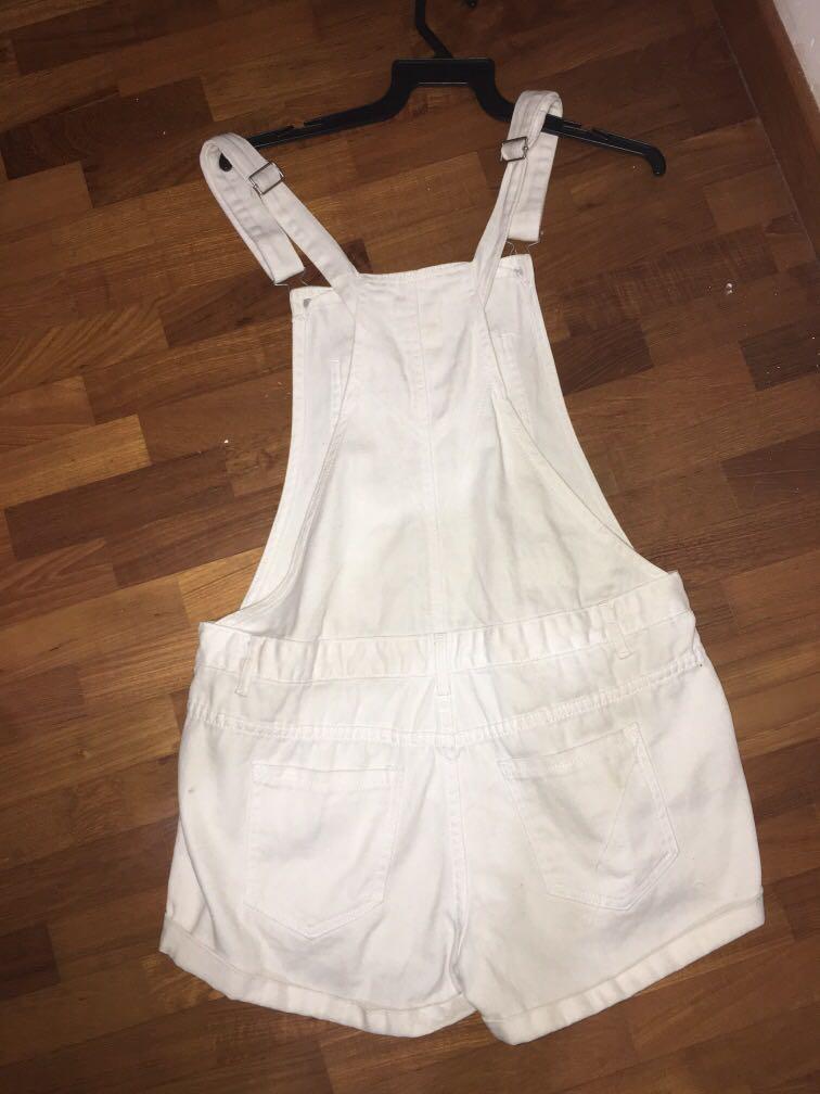 White Cotton on dungarees, Women's Fashion, Tops, Other Tops on Carousell