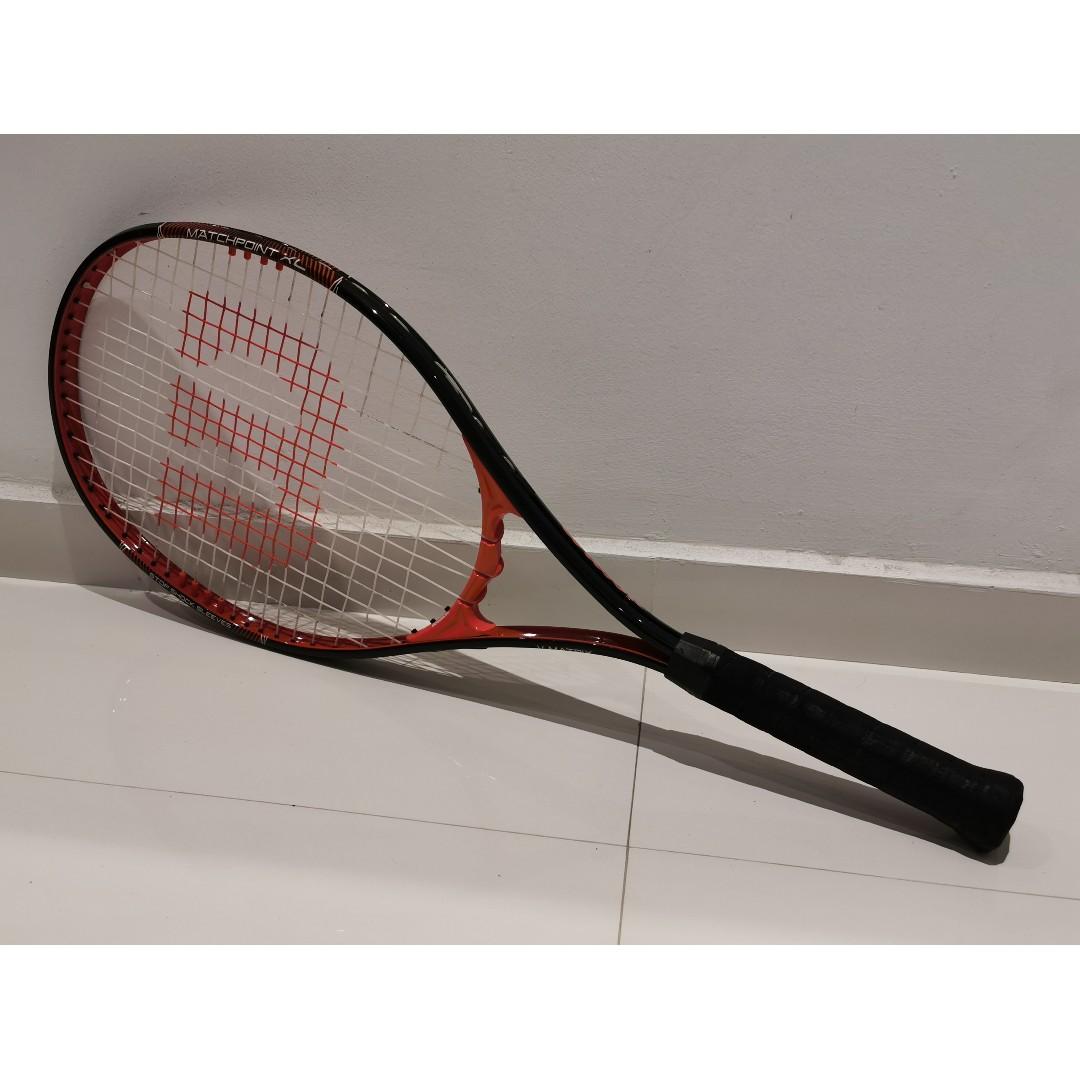 Wilson V Matrix Matchpoint XL Tennis Racket, Sports Equipment, Sports