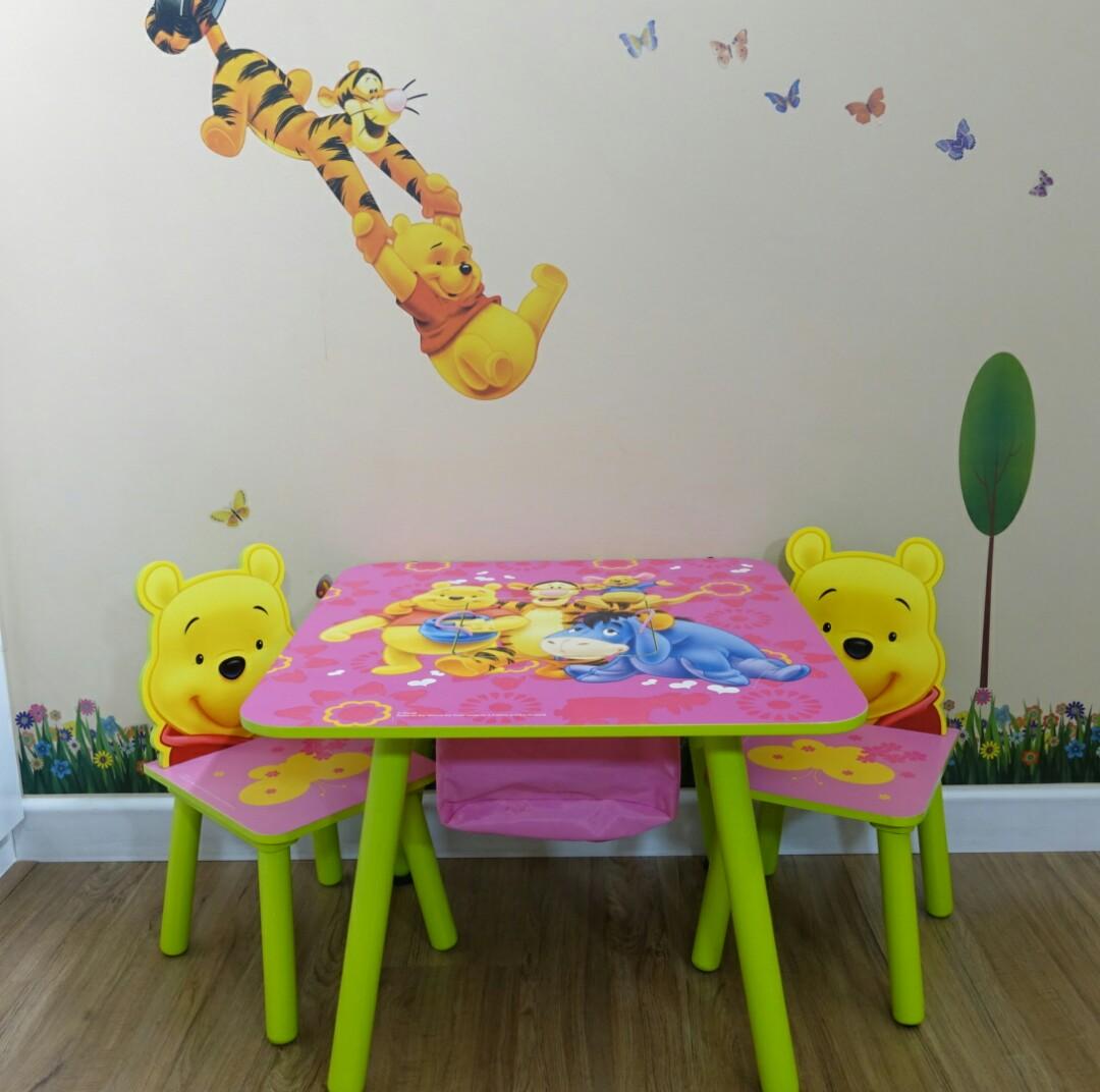 Winnie the pooh on sale table and chair set