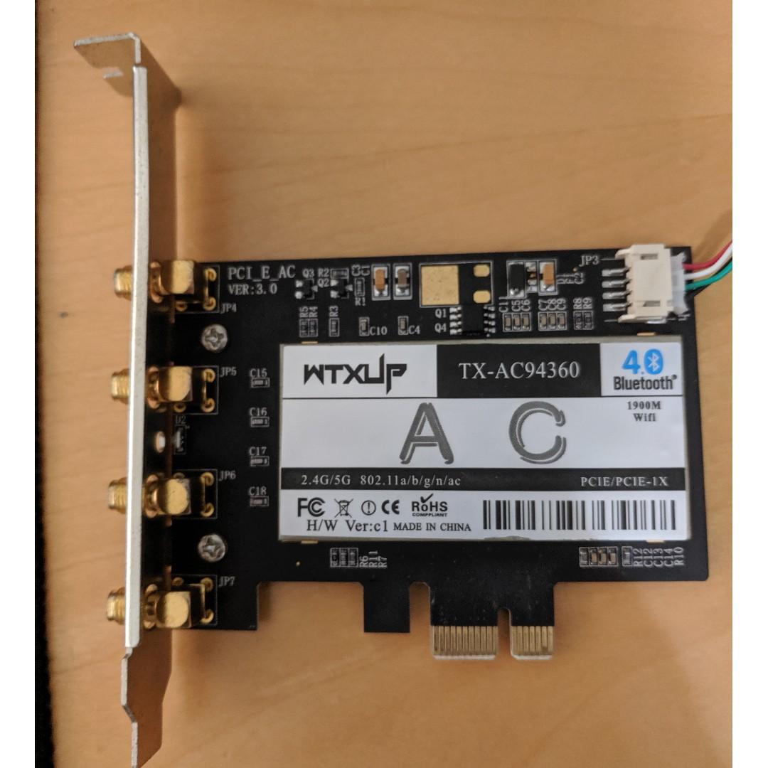 WTXUP TXAC94360 PCIe card Hackintosh Wifi Bluetooth
