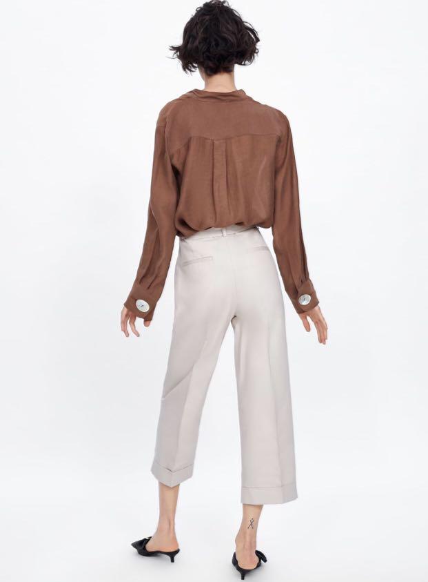 Darted trousers with belt zara store
