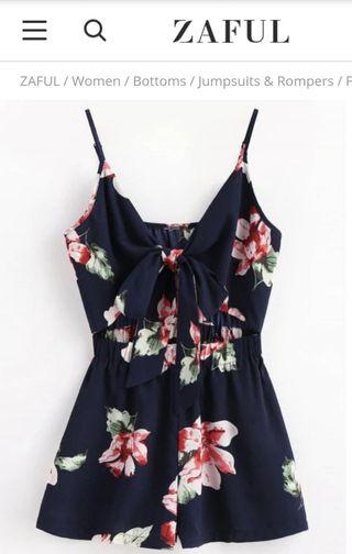 Zaful floral Romper size: S