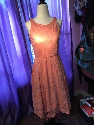 Brand new Size Small Pink Lace Dress