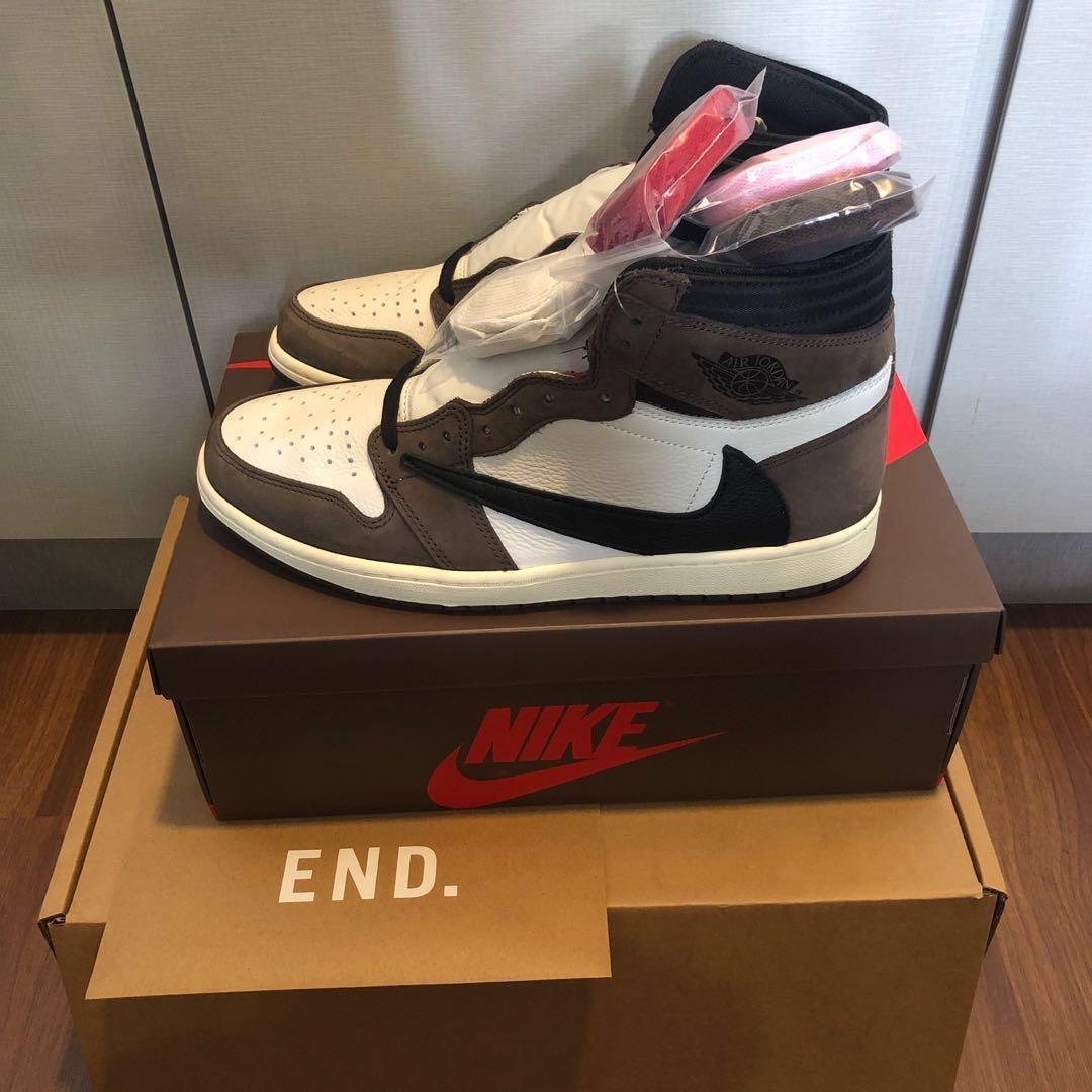 Us10 5 Nike Air Jordan 1 Travis Scott Men S Fashion Footwear